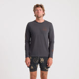 Roark Roark Men's Mathis Active Long Sleeve Shirt - Onyx Onyx S Mens Long Sleeve T-Shirts