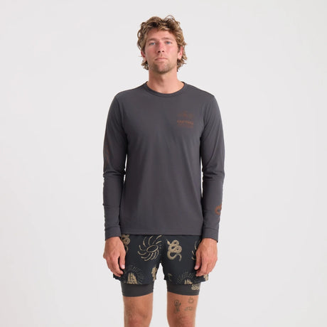 Roark Roark Men's Mathis Active Long Sleeve Shirt - Onyx Onyx S Mens Long Sleeve T-Shirts