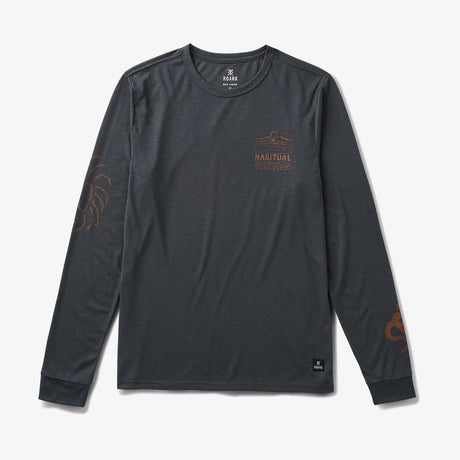 Roark Roark Men's Mathis Active Long Sleeve Shirt - Onyx Onyx S Mens Long Sleeve T-Shirts