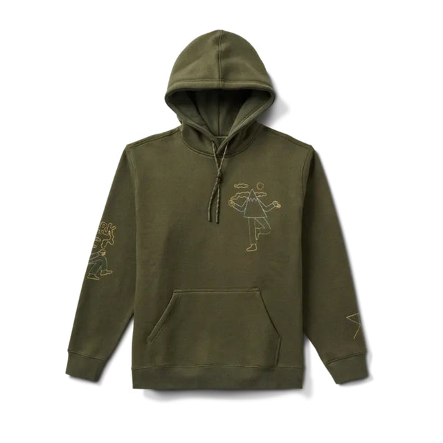 Roark Roark Men's Namastay Here Fleece Hoodie - Military Military S Mens Pullover Hoodies