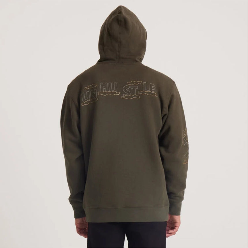Roark Roark Men's Namastay Here Fleece Hoodie - Military Military S Mens Pullover Hoodies