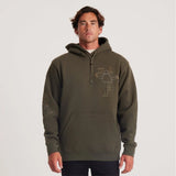 Roark Roark Men's Namastay Here Fleece Hoodie - Military Military S Mens Pullover Hoodies