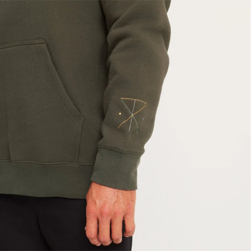 Roark Roark Men's Namastay Here Fleece Hoodie - Military Military S Mens Pullover Hoodies