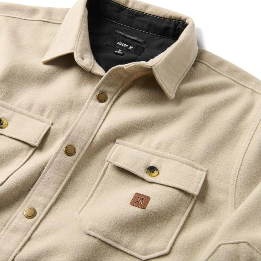 Roark Roark Men's Nordsman Long Sleeve Flannel - Fossil Fossil M Mens Flannel Long Sleeve Shirts