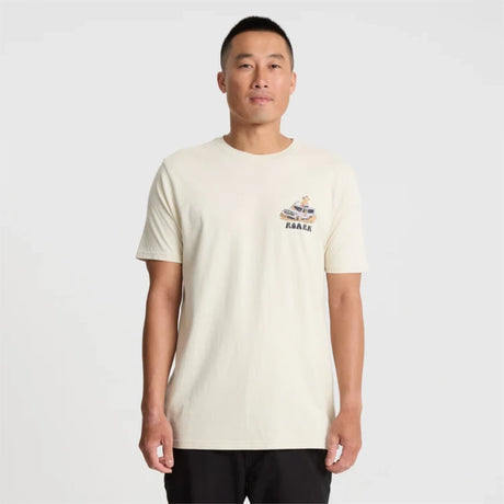 Roark Roark Men's Road Trip Club Short Sleeve Shirt - Ivory Ivory S Mens T-Shirts
