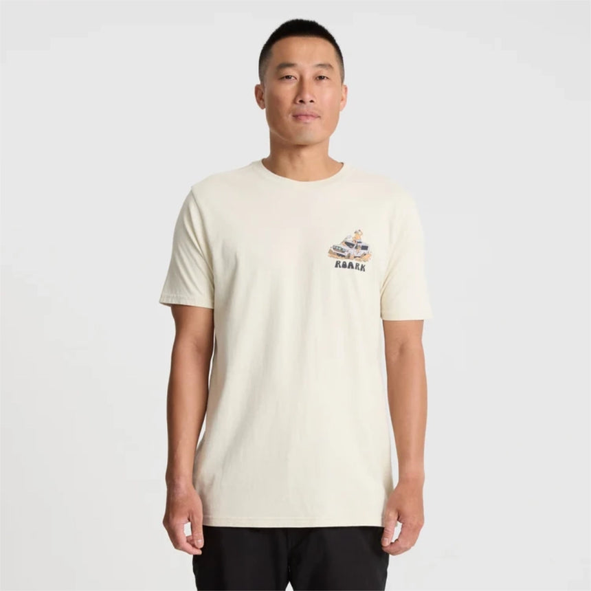 Roark Roark Men's Road Trip Club Short Sleeve Shirt - Ivory Ivory S Mens T-Shirts