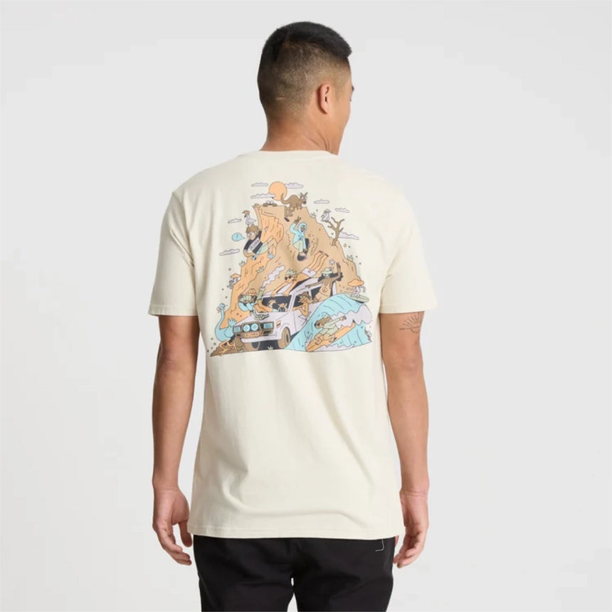 Roark Roark Men's Road Trip Club Short Sleeve Shirt - Ivory Ivory S Mens T-Shirts