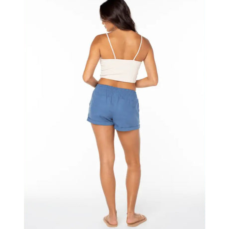 Roxy Roxy Women's Laguna Shorts BLUE HORIZON SOLID S Womens Fabric Shorts