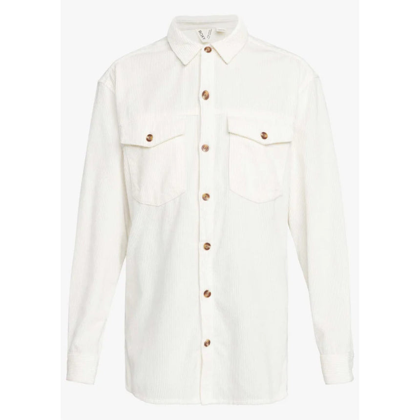 Roxy Roxy Women's Let It Corduroy Shirt Camel XS Womens Long Sleeve Shirts