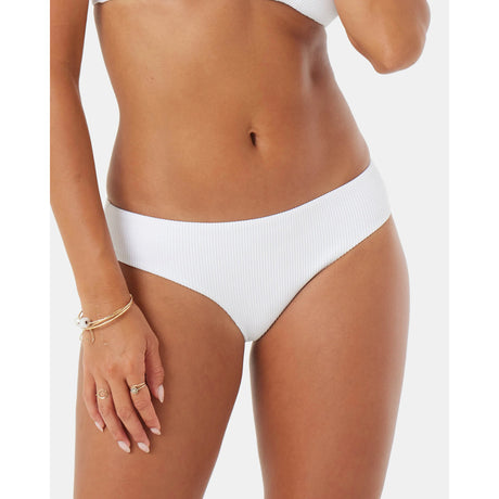 Roxy Roxy Women's Rib Love Hipster Full Bottoms White S Womens Bikini Bottoms