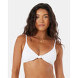 Roxy Roxy Women's Rib Love Knot Bralette Bikini Top White S Womens Bikini Tops