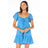 Roxy Roxy Women's Salty Breeze Mini Dress - Azure Blue Azure Blue Solid S Womens Dresses