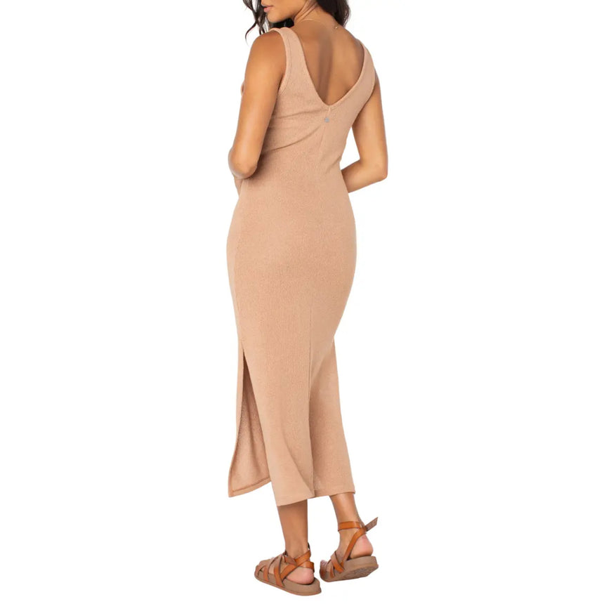 Roxy Roxy Women's Slow Isle Midi Dress Snapdragon Solid S Womens Long Dresses