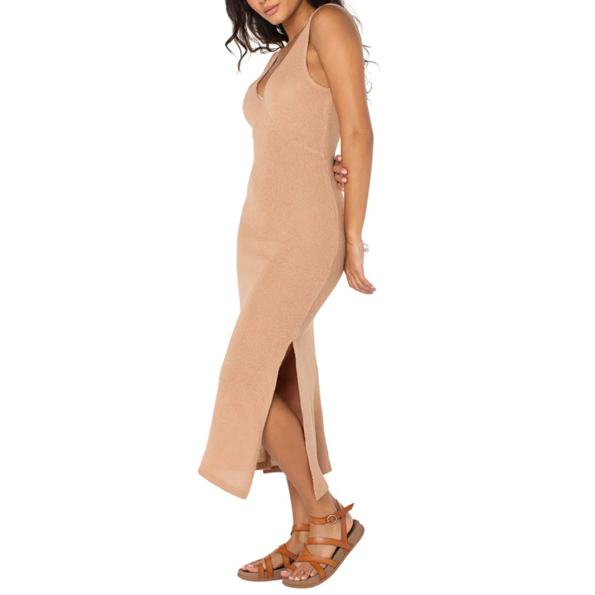 Roxy Roxy Women's Slow Isle Midi Dress Snapdragon Solid S Womens Long Dresses