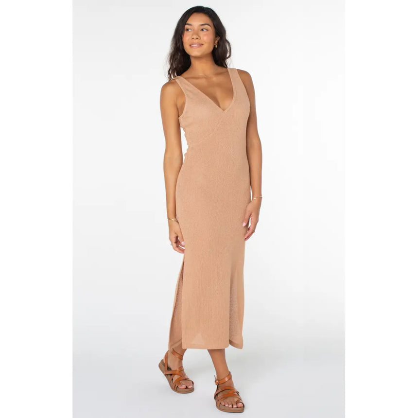 Roxy Roxy Women's Slow Isle Midi Dress Snapdragon Solid S Womens Long Dresses