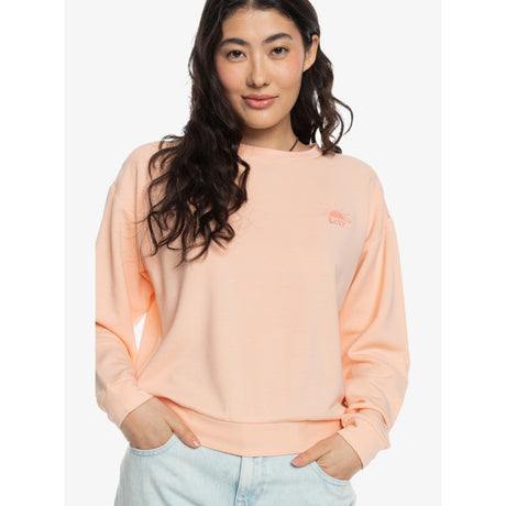 Roxy Roxy Women's Surfing By Moonlight Fleece Peach Parfait S Womens Pull Over Hoodies