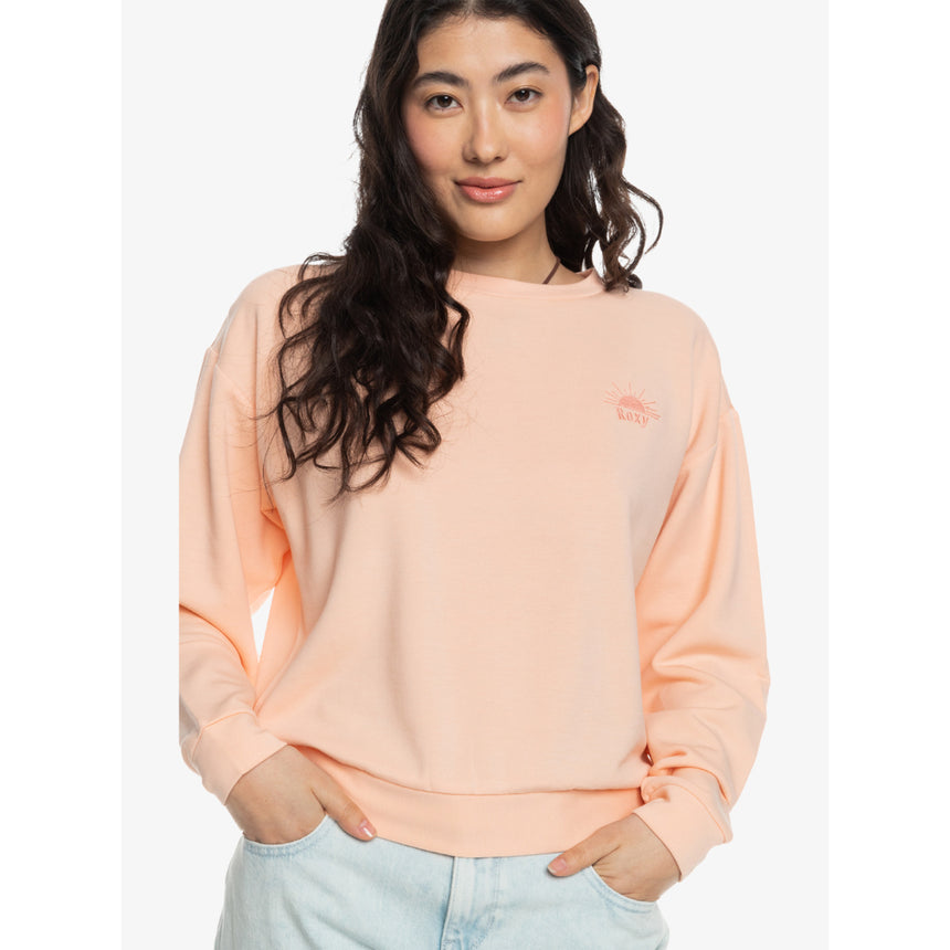 Roxy Roxy Women's Surfing By Moonlight Fleece Peach Parfait S Womens Pull Over Hoodies