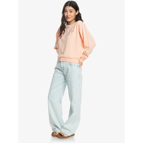 Roxy Roxy Women's Surfing By Moonlight Fleece Peach Parfait S Womens Pull Over Hoodies
