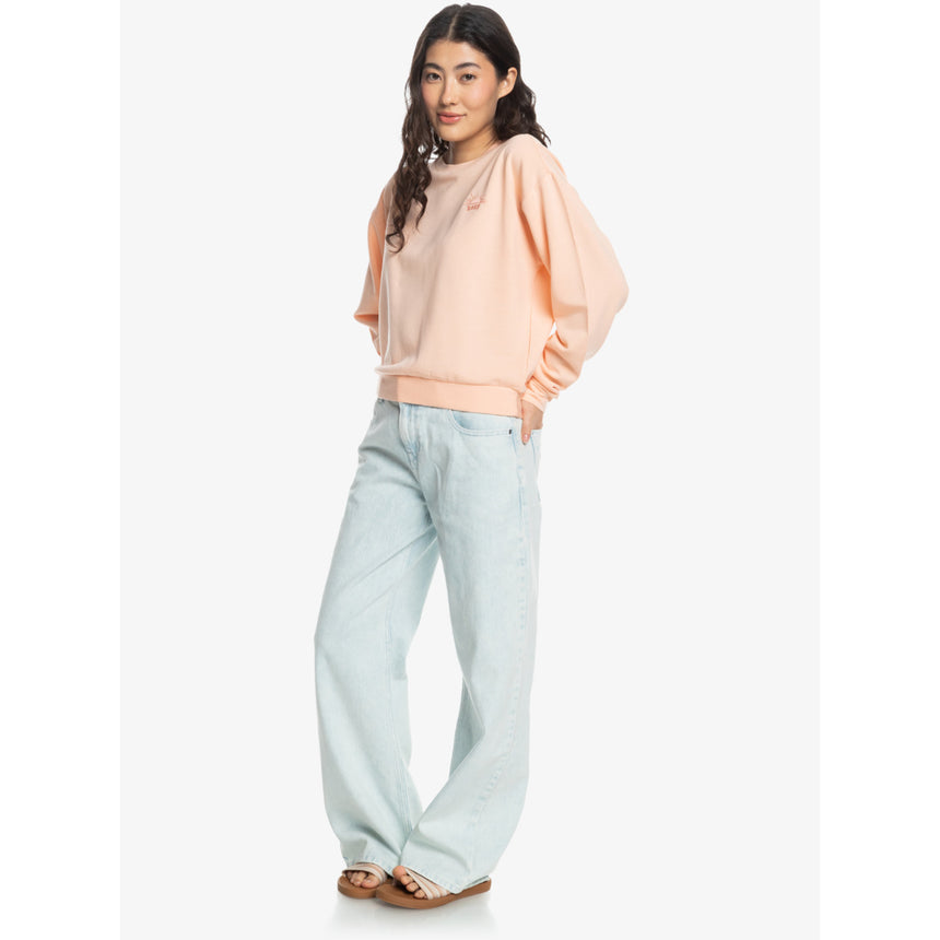 Roxy Roxy Women's Surfing By Moonlight Fleece Peach Parfait S Womens Pull Over Hoodies