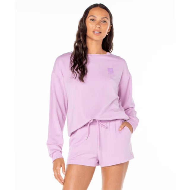 Roxy Roxy Women's Surfing By Moonlight Top Orchid Bouquet Solid S Womens Pull Over Hoodies