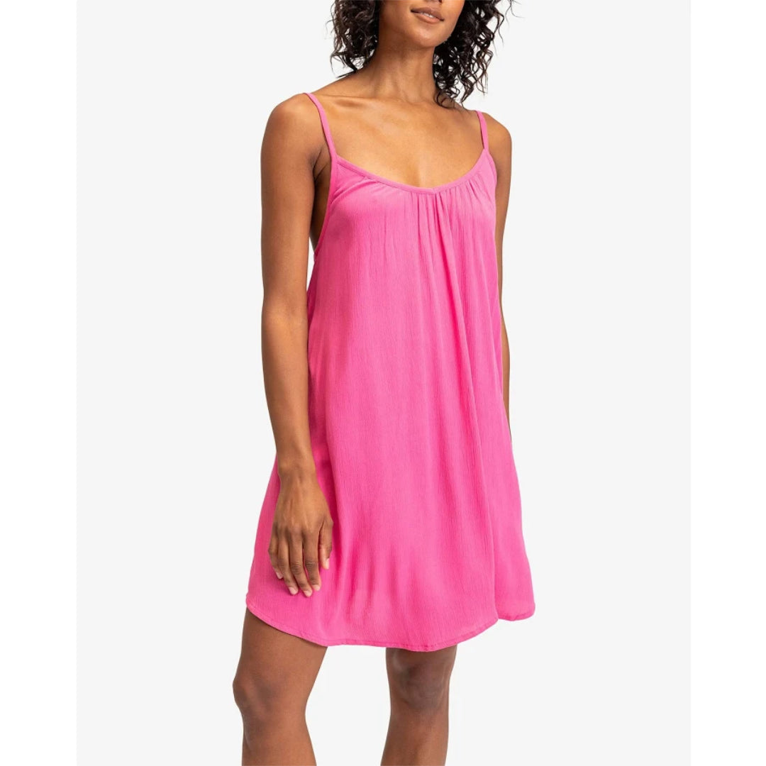 Roxy Roxy Women's Spring Adventures SD Cover Up Shocking Pink XS Womens Short Dresses