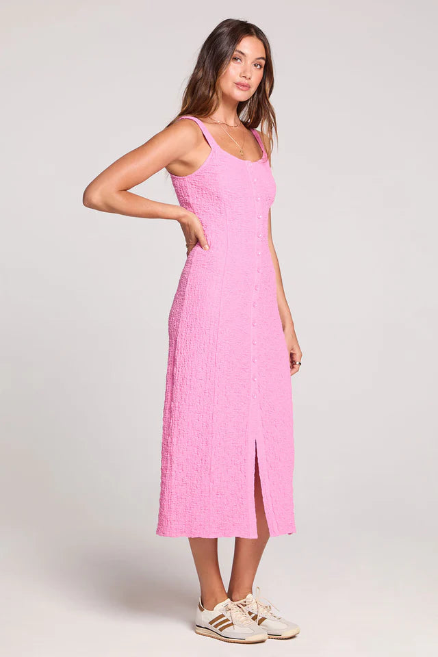 Saltwater Luxe Saltwater Luxe Women's Elowena Midi Dress - Dahlia Pink Dahlia Pink S Womens Long Dresses