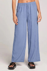 Saltwater Luxe Saltwater Luxe Women's Woven Pull On Pant - Worn Blue Worn Blue S Womens Pants and Jeans