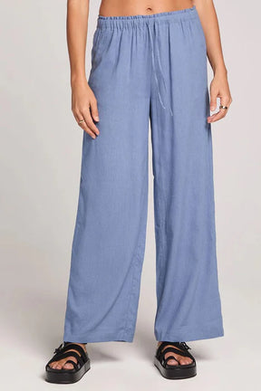 Saltwater Luxe Saltwater Luxe Women's Woven Pull On Pant - Worn Blue Worn Blue S Womens Pants and Jeans