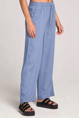 Saltwater Luxe Saltwater Luxe Women's Woven Pull On Pant - Worn Blue Worn Blue S Womens Pants and Jeans