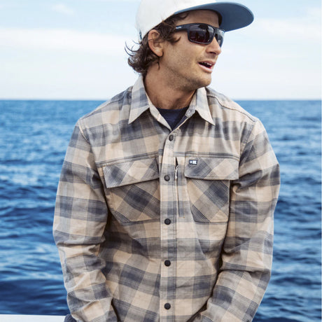 Salty Crew Salty Crew Men's Fathom LS Flannel Khaki M Mens Button Up Long Sleeve Shirts