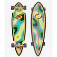 Santa Cruz Santa Cruz Pintail Oval Flame Lava Dot Multi 9.2 X 33 Longboard Deck - Top Mount Deck