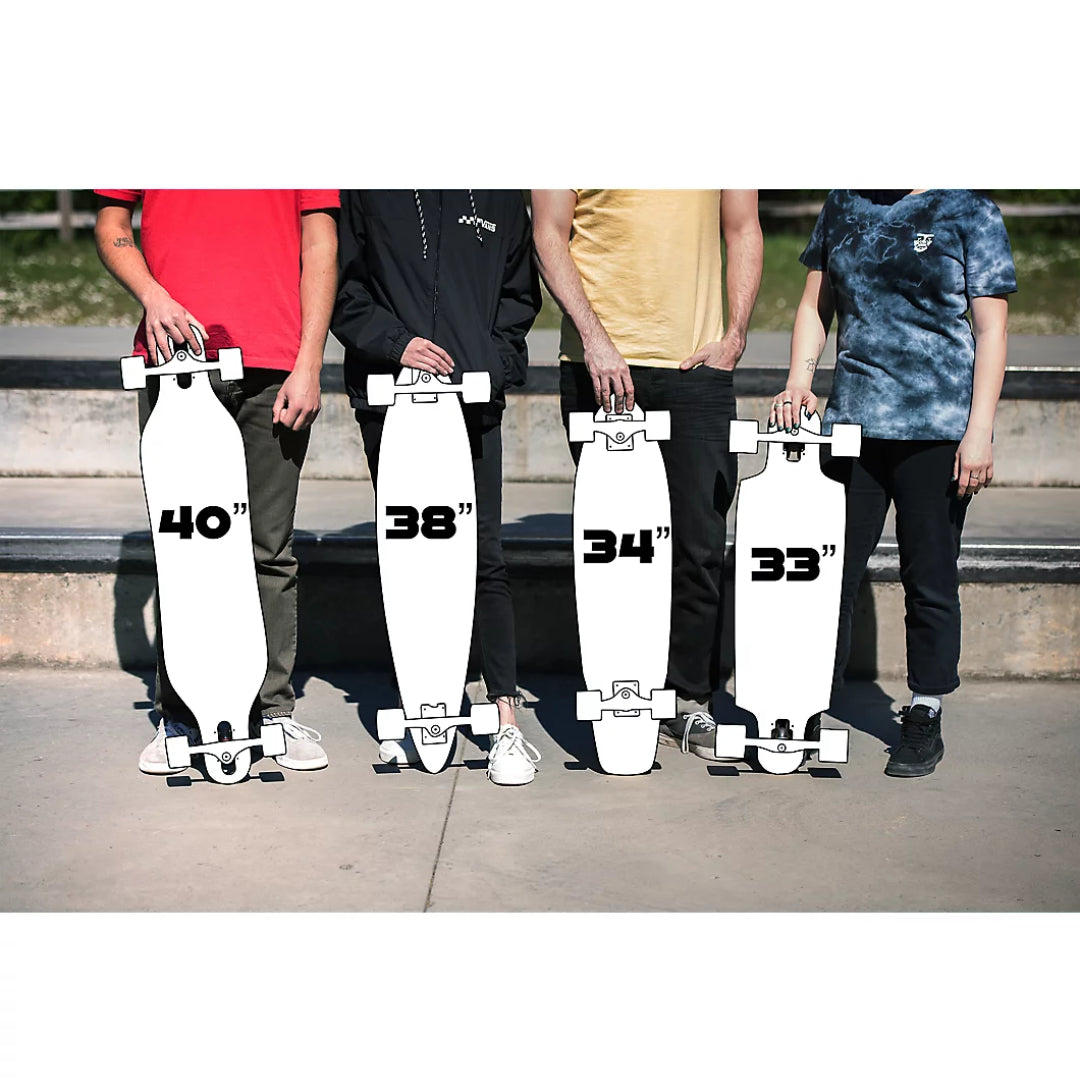Santa Cruz Santa Cruz Pintail Oval Flame Lava Dot Multi 9.2 X 33 Longboard Deck - Top Mount Deck