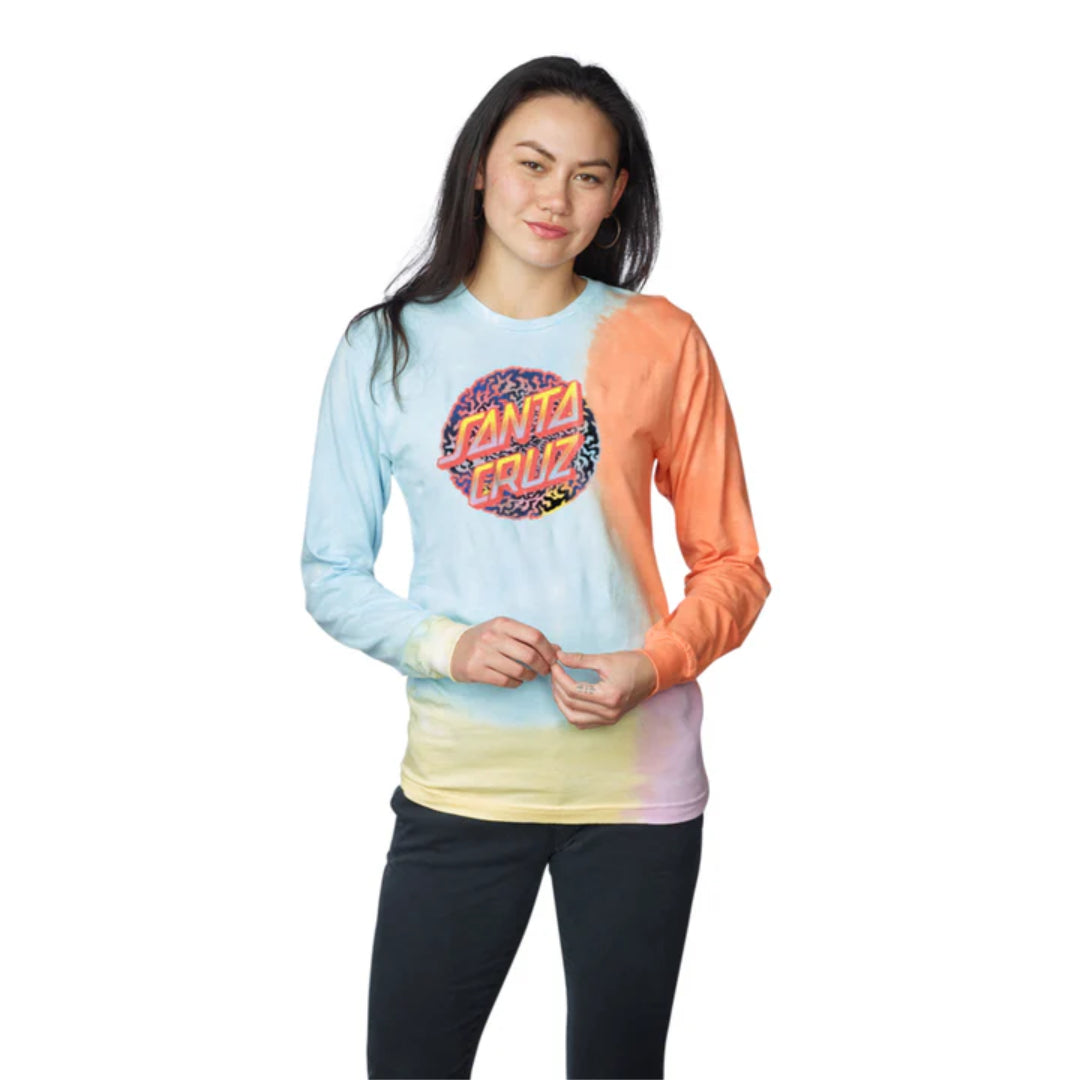 Santa Cruz Santa Cruz Relaxed Tee Obscure Dot Womens Long Sleeve Tee Multi Military S Womens Long Sleeve Shirts