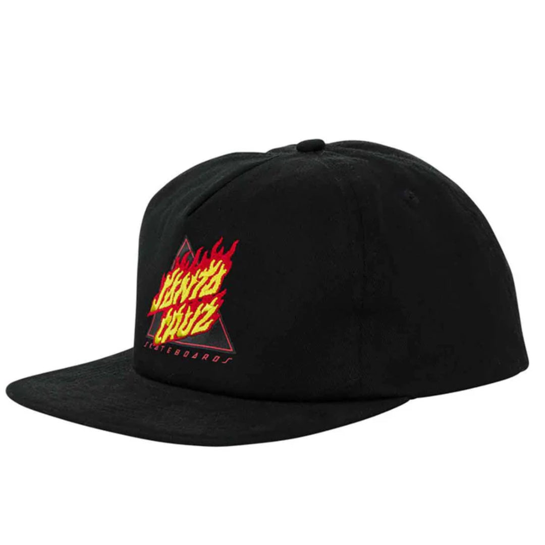 Santa Cruz Santa Cruz Snapback Flamed Not a Dot Black 1SZ Mens Hats Flat Brim
