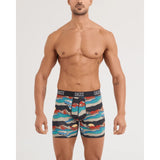 Saxx Saxx Men's Droptemp All Day Cooling Boxer Brief - Cabin Fever - Black Cabin Fever-Black S Mens Boxer Brief Underwear