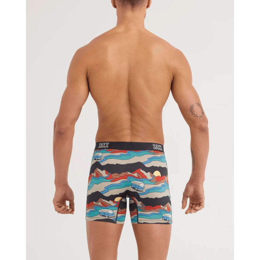 Saxx Saxx Men's Droptemp All Day Cooling Boxer Brief - Cabin Fever - Black Cabin Fever-Black S Mens Boxer Brief Underwear
