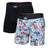 Saxx SAXX Men's 2 pk Vibe Xtra Boxer Briefs MITTS AND LUMBER/BLACK M Mens Boxer Brief Underwear
