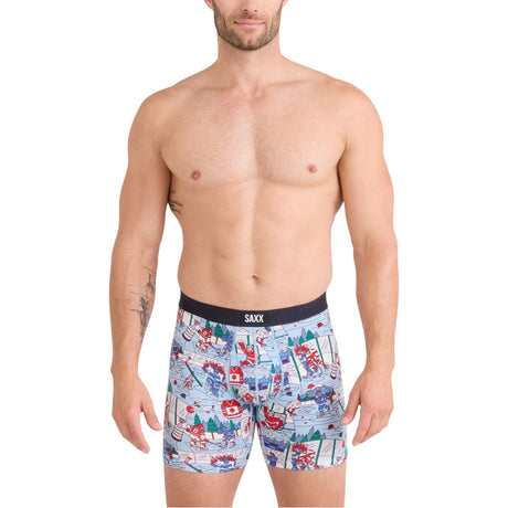 Saxx SAXX Men's 2 pk Vibe Xtra Boxer Briefs MITTS AND LUMBER/BLACK M Mens Boxer Brief Underwear