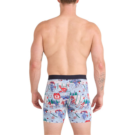 Saxx SAXX Men's 2 pk Vibe Xtra Boxer Briefs MITTS AND LUMBER/BLACK M Mens Boxer Brief Underwear