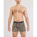 Saxx Saxx Men's Vibe Xtra Soft Comfort Boxer Brief Fly - Amate Garden-Black Amate Garden-Black S Mens Boxer Brief Underwear