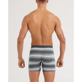 Saxx Saxx Men's Vibe Xtra Soft Comfort Boxer Brief Fly - Baja Stripe- Dark Sage Baja Stripe- Dark Sage S Mens Boxer Brief Underwear