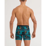 Saxx Saxx Men's Vibe Xtra Soft Comfort Boxer Brief Fly - Bison Bling- Seascape Bison Bling- Seascape S Mens Boxer Brief Underwear