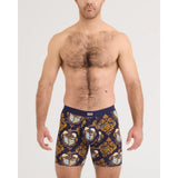 Saxx Saxx Men's Vibe Xtra Soft Comfort Boxer Brief Fly - Gold Chain- Maritime Gold Chain- Maritime S Mens Boxer Brief Underwear