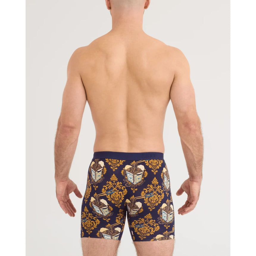 Saxx Saxx Men's Vibe Xtra Soft Comfort Boxer Brief Fly - Gold Chain- Maritime Gold Chain- Maritime S Mens Boxer Brief Underwear