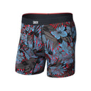 Saxx Saxx Men's Vibe Xtra Soft Comfort Boxer Brief Fly - Night Garden- Red Hot Night Garden- Red Hot S Mens Boxer Brief Underwear
