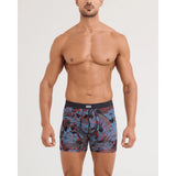 Saxx Saxx Men's Vibe Xtra Soft Comfort Boxer Brief Fly - Night Garden- Red Hot Night Garden- Red Hot S Mens Boxer Brief Underwear