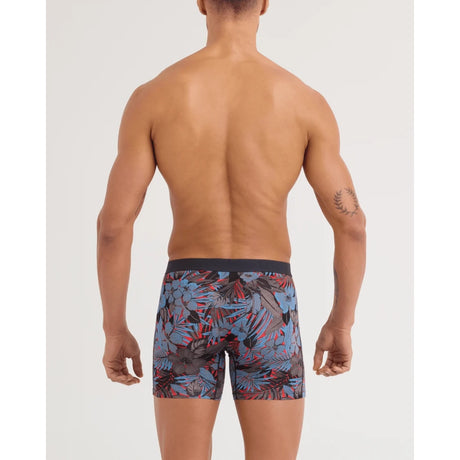 Saxx Saxx Men's Vibe Xtra Soft Comfort Boxer Brief Fly - Night Garden- Red Hot Night Garden- Red Hot S Mens Boxer Brief Underwear