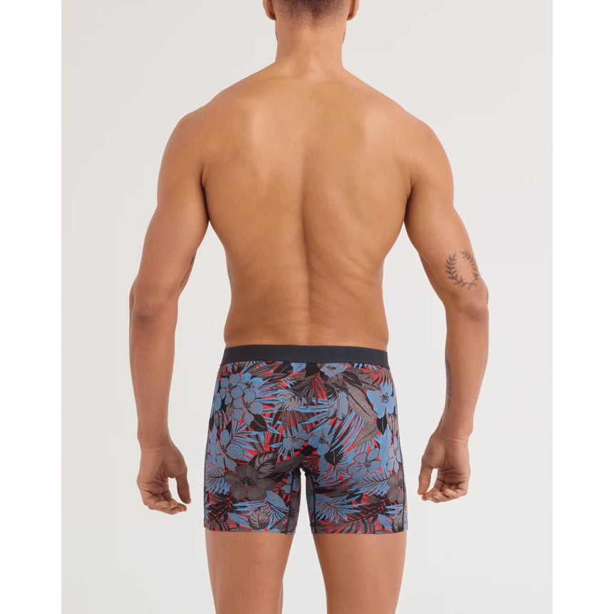 Saxx Saxx Men's Vibe Xtra Soft Comfort Boxer Brief Fly - Night Garden- Red Hot Night Garden- Red Hot S Mens Boxer Brief Underwear