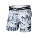 Saxx Saxx Men's Volt Breathable Mesh Boxer Brief - Gridiron Action - Grey Heather Gridiron Action- Grey Hthr S Mens Boxer Brief Underwear