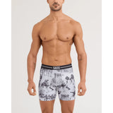 Saxx Saxx Men's Volt Breathable Mesh Boxer Brief - Gridiron Action - Grey Heather Gridiron Action- Grey Hthr S Mens Boxer Brief Underwear